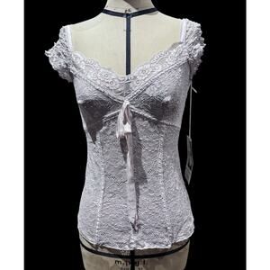 Ann Ferriday VTG Lace Sweetheart Fairy Top S